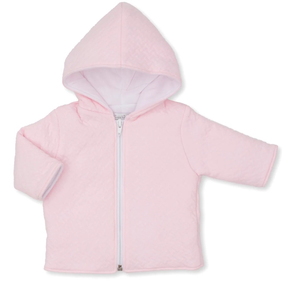 Kissy Kissy Classic Jacquards Pink Padded Zip Jacket